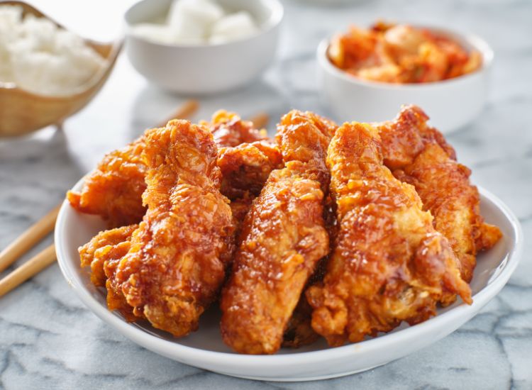 Ailes de poulet croustillantes frites à la Sauce Galbi 
